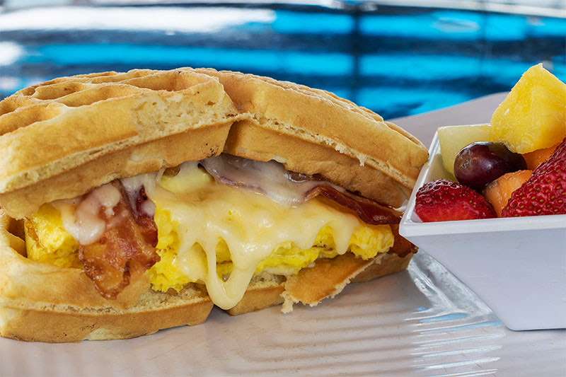 Egg & Cheddar Waffle Sandwich